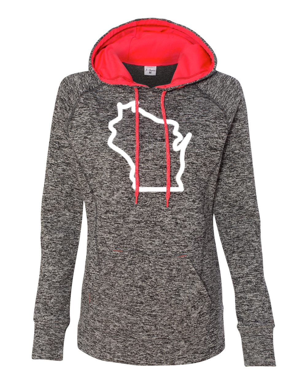 Wisconsin Poly Contrast Women's Hoodie