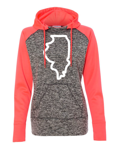 State Women's Colorblock Contrast Poly Hoodie