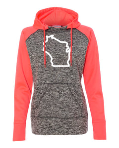 Wisconsin Women's Colorblock Contrast Poly Hoodie