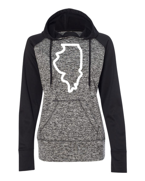 State Women's Colorblock Contrast Poly Hoodie