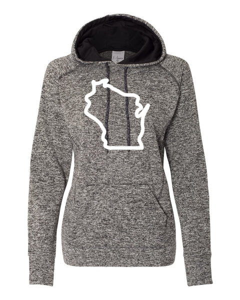 Wisconsin Poly Contrast Women's Hoodie