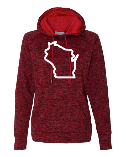 Wisconsin Poly Contrast Women's Hoodie