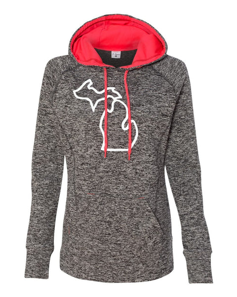 Mitten Poly Contrast Women's Hoodie