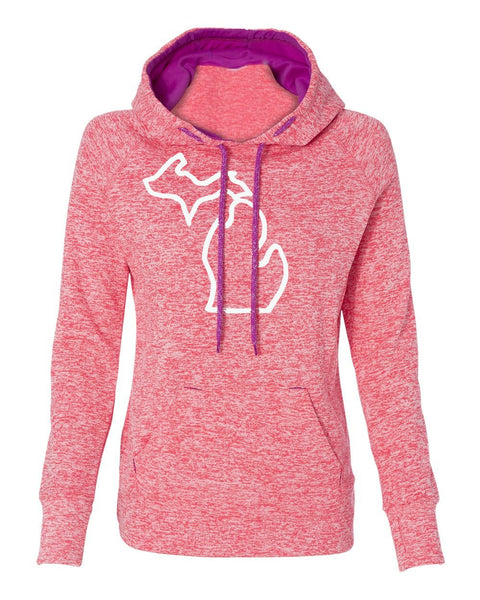 Mitten Poly Contrast Women's Hoodie