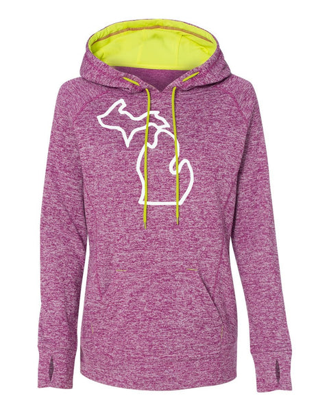 Mitten Poly Contrast Women's Hoodie