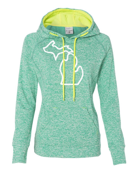 Mitten Poly Contrast Women's Hoodie