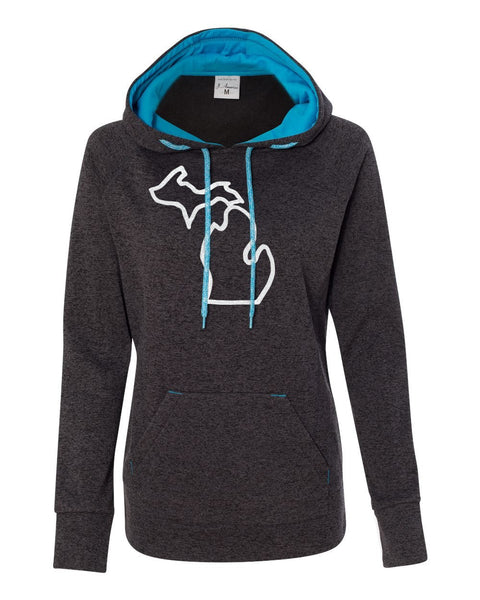 Mitten Poly Contrast Women's Hoodie