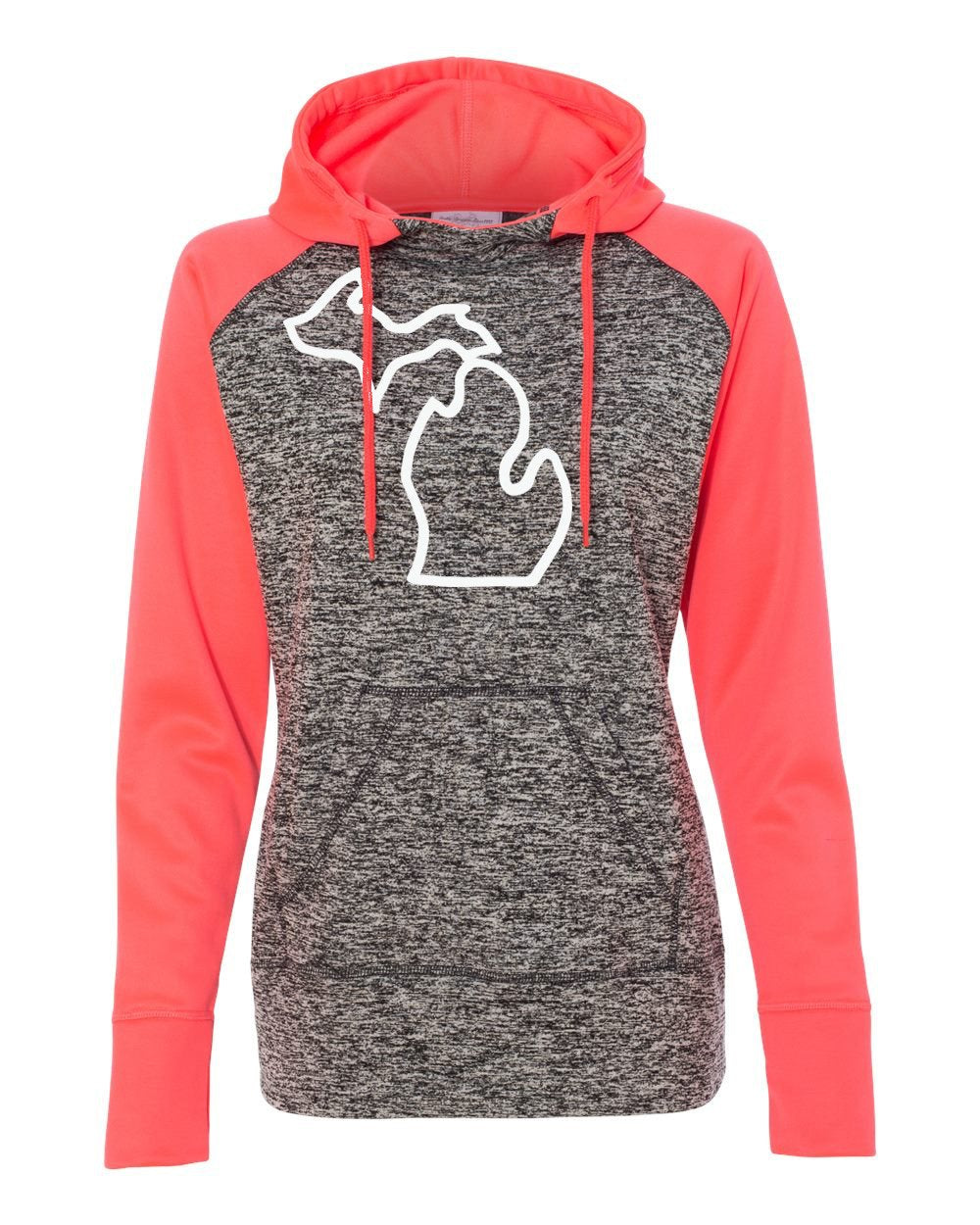 *Mitten Women's Colorblock Contrast Poly Hoodie